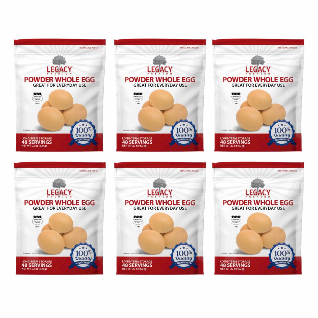 Legacy Premium Powdered Whole Eggs 6 Pouches