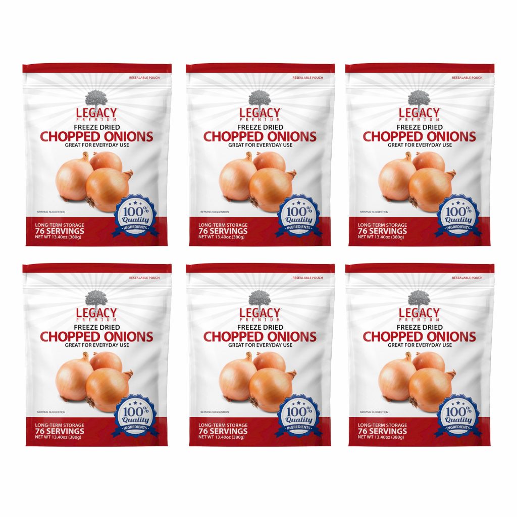 Legacy Premium Freeze Dried Chopped Onions 6 Pouches