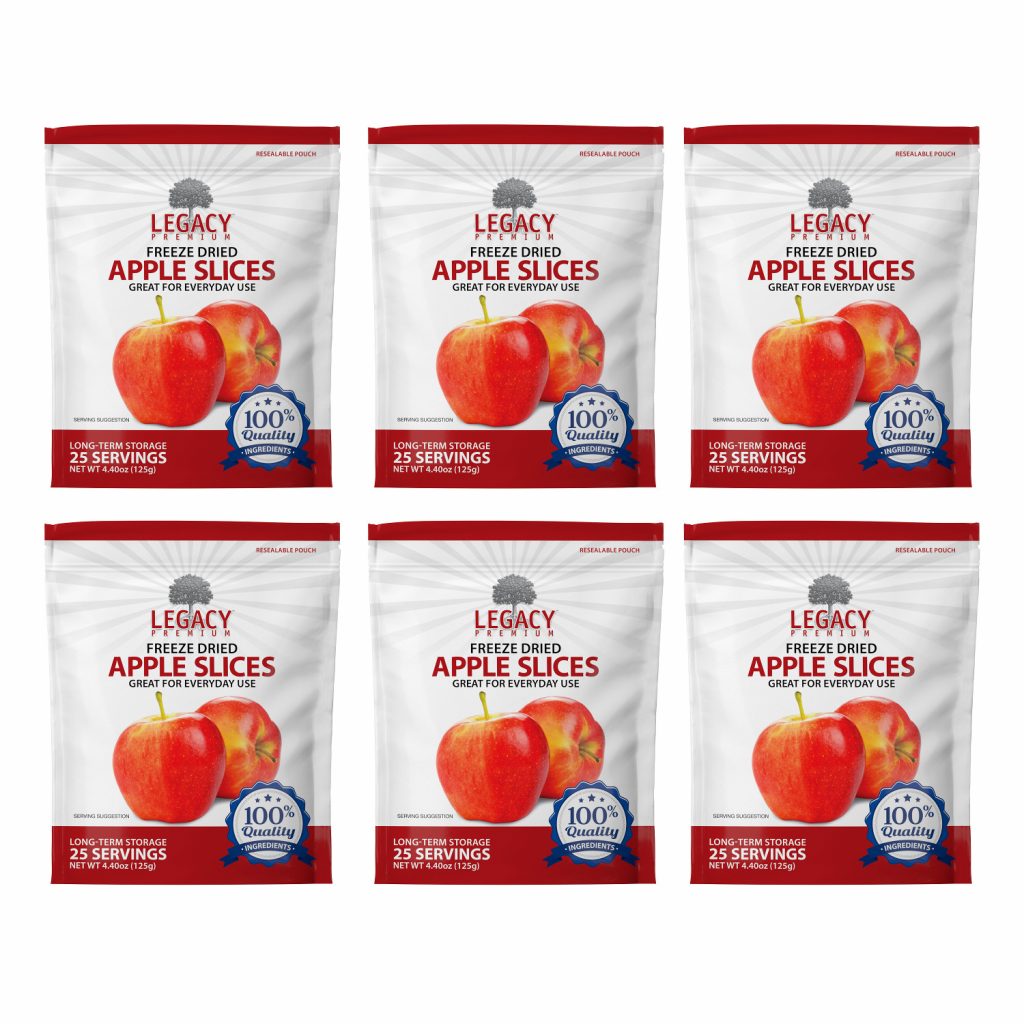 Legacy Premium Freeze Dried Apple Slices 6 Pouches