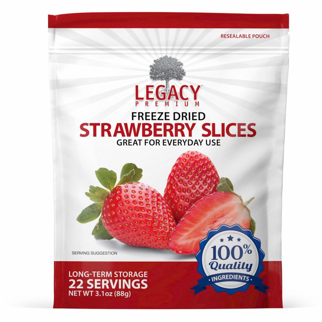 Legacy Premium Freeze Dried Strawberries Pouch Front