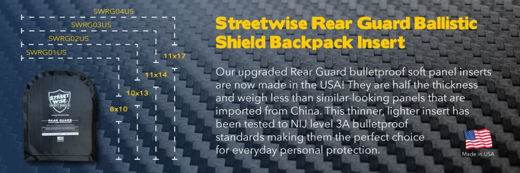 emergency survival self-defense & security Rear Guard Ballistic Shield Banner