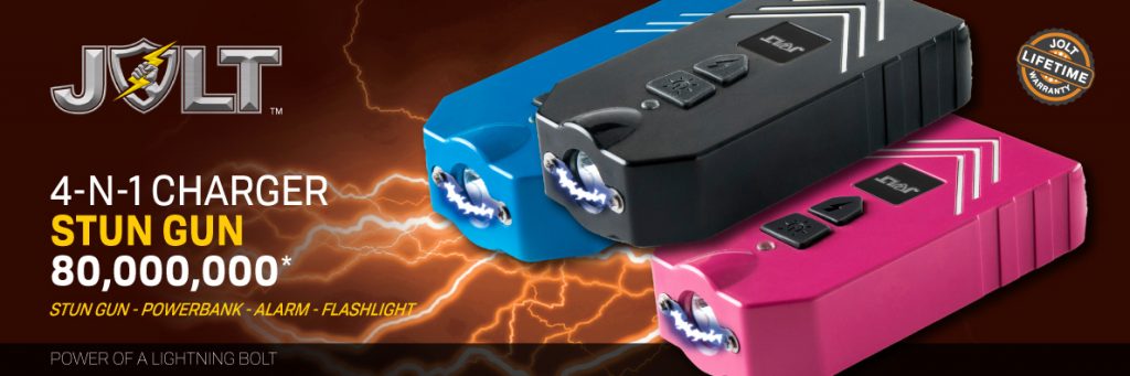 emergency survival self-defense & security Jolt 4N1 Stun Gun Banner