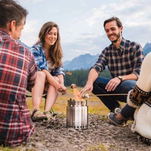 Roasting goodies with the Solo Stove Campfire