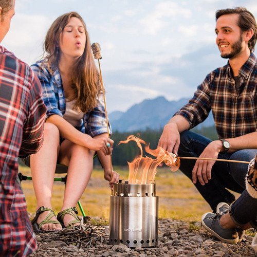 hot marshmallows on the Solo Stove Campfire