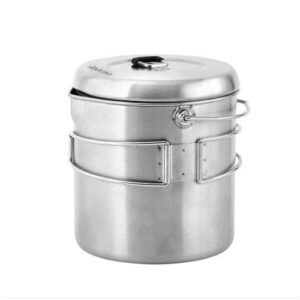 Solo Stove Pot 1800 handles folded, lid on