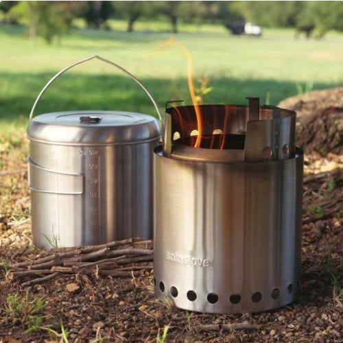 Solo Stove Pot 4000 next to Campfire stove