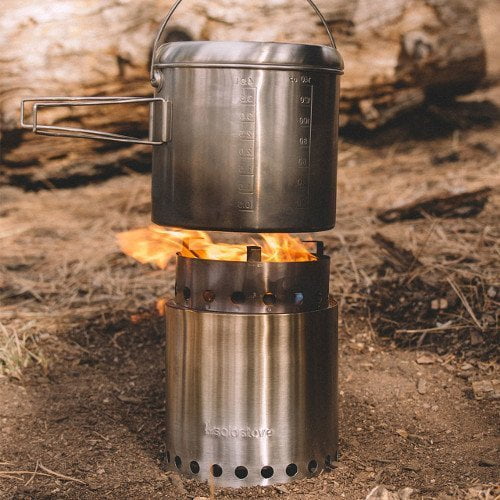 Solo Stove Pot 4000 on top of Campfire Stove