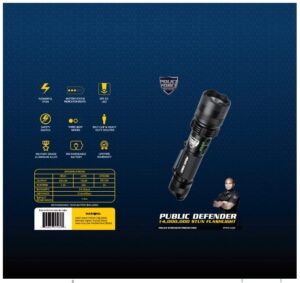 Police Force Public Defender Stun Gun Flashlight Instructions Cover