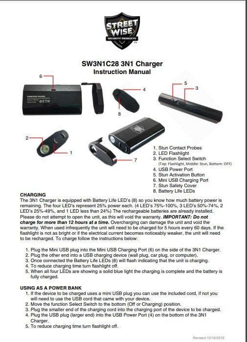 SW3N1C28 Instructions Cover