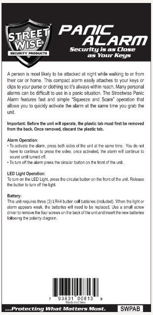 SWPA-00 Instructions Cover