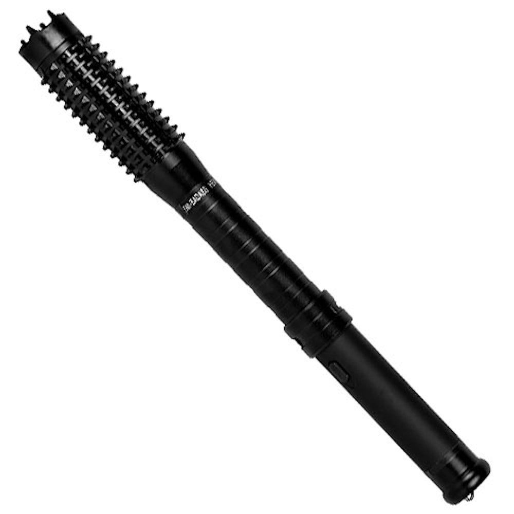 Safety Technology Badass Flashlight Stun Baton upright side angle