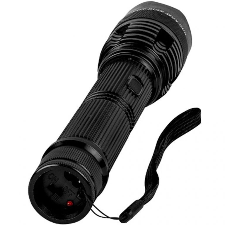 Safety Technology Mini Badass Flashlight Stun Gun Side angle rear