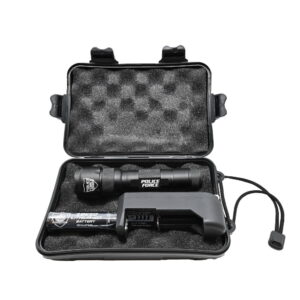 Police Force Ultra-Lite L2 LED Flashlight in carrying case