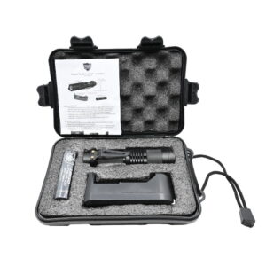 Police Force T6 LED Flashlight Contents in Case