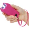 Safety Technology 80M Runt Stun Gun Pink in hand