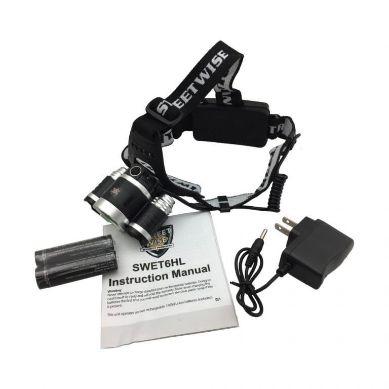 Streetwise Extreme T6 LED Headlight contents spread out