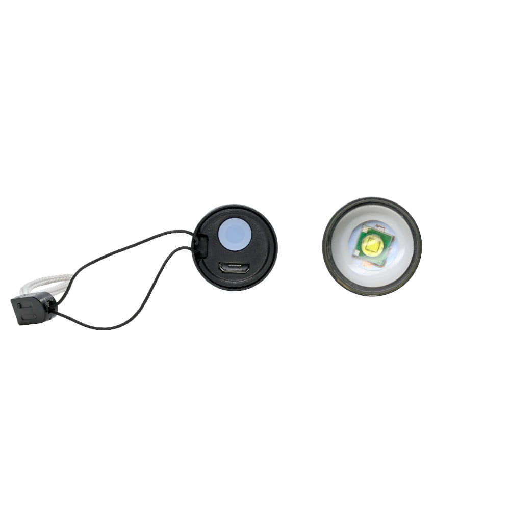 Police Force XPE / COB LED Mini Flashlight top and bottom