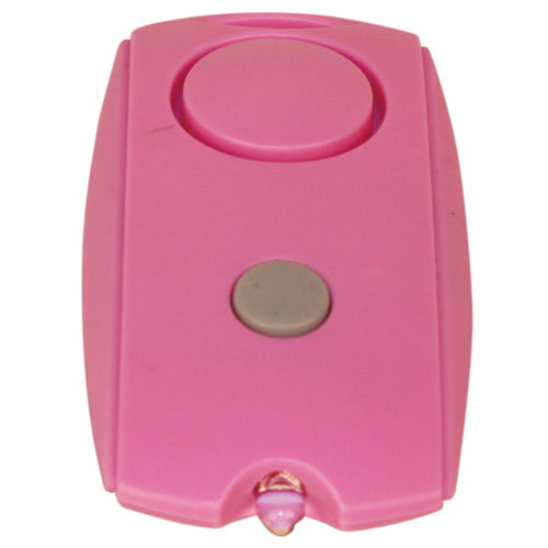 Mini Personal Alarm w/ LED Light Pink Front