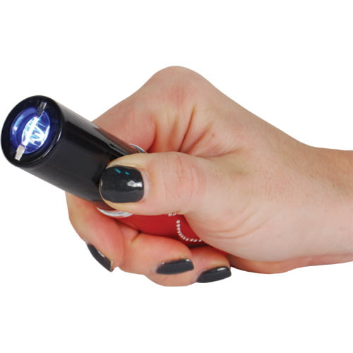 Stun Master Lipstick Stun Gun Red in hand