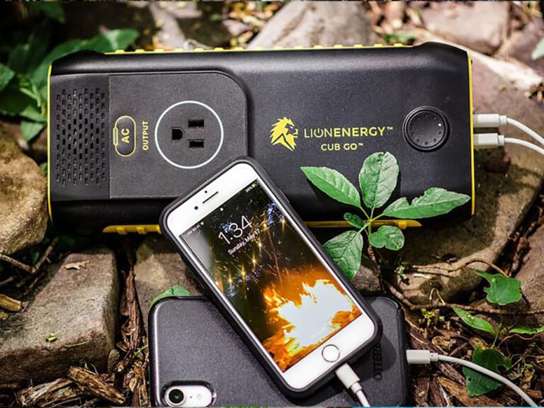 Lion Cub GO Portable Generator with cell phone