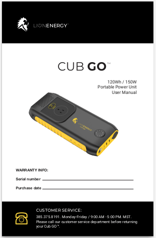 Lion Cub Go Manual Cover
