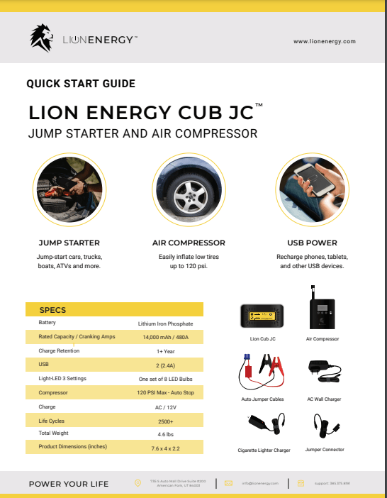 Lion Cub JC Manual Cover