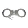 Police Force Hinged Stainless Steel NIJ Handcuffs Open w/ keys