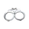 Police Force Stainless Steel NIJ Handcuffs Closed