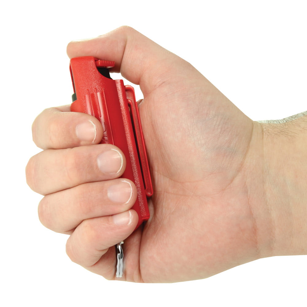 Streetwise 18 Pepper Spray 1/2 oz. Hard Case Red in hand