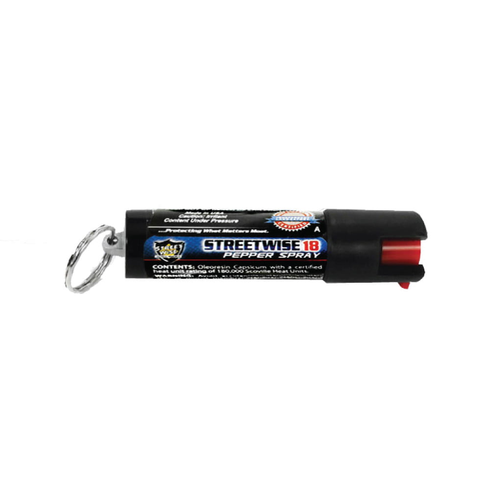 Streetwise 18 Pepper Spray 1/2 oz. Safety Lock on side