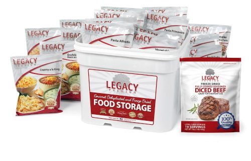 Legacy Premium Beef and Entree Combo Bucket - 79 Servings