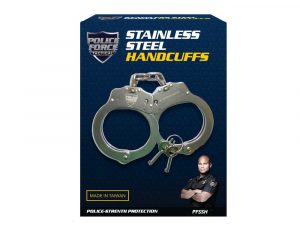 Police Force Stainless Steel NIJ Handcuffs Package