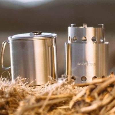 solo stove pot 900 with stove on ground