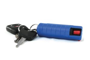 Streetwise 18 Pepper Spray 1/2 oz. Hard Case Blue w/ keys