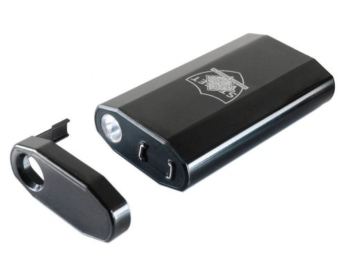 SW 28M 3-N-1 Charger Stun Gun Power Bank Flashlight front top view