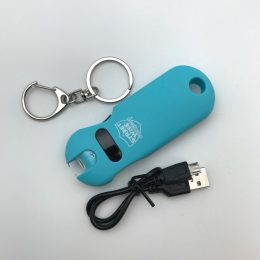 Streetwise 24M SMART Keychain Stun Gun - Teal w/ keyring & charging cord